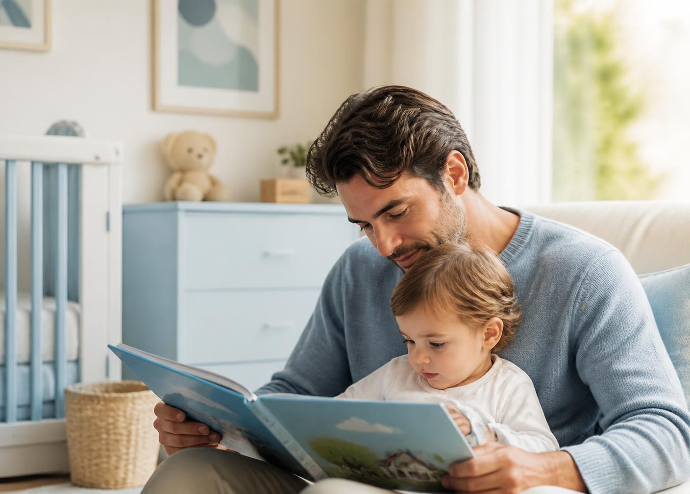 Un adulto legge con una bambina